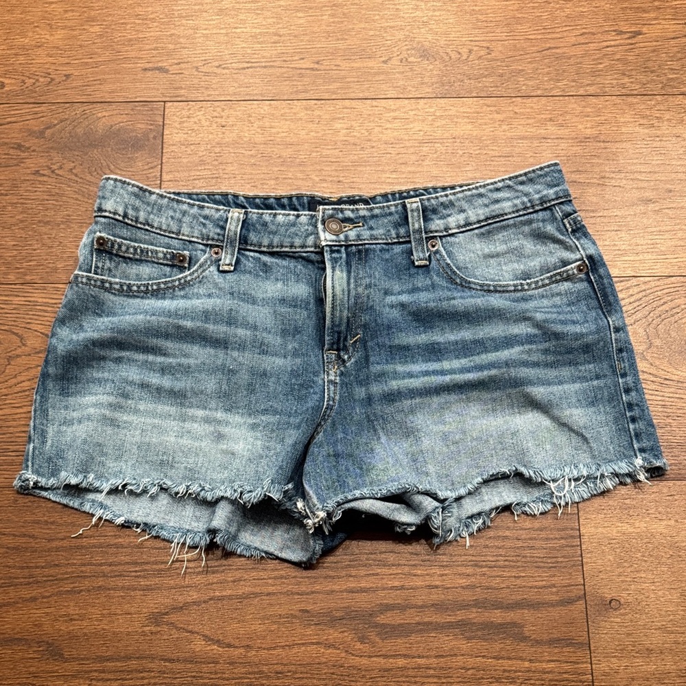 Lucky Brand Distressed Denim Cutoff Shorts - Light Blue